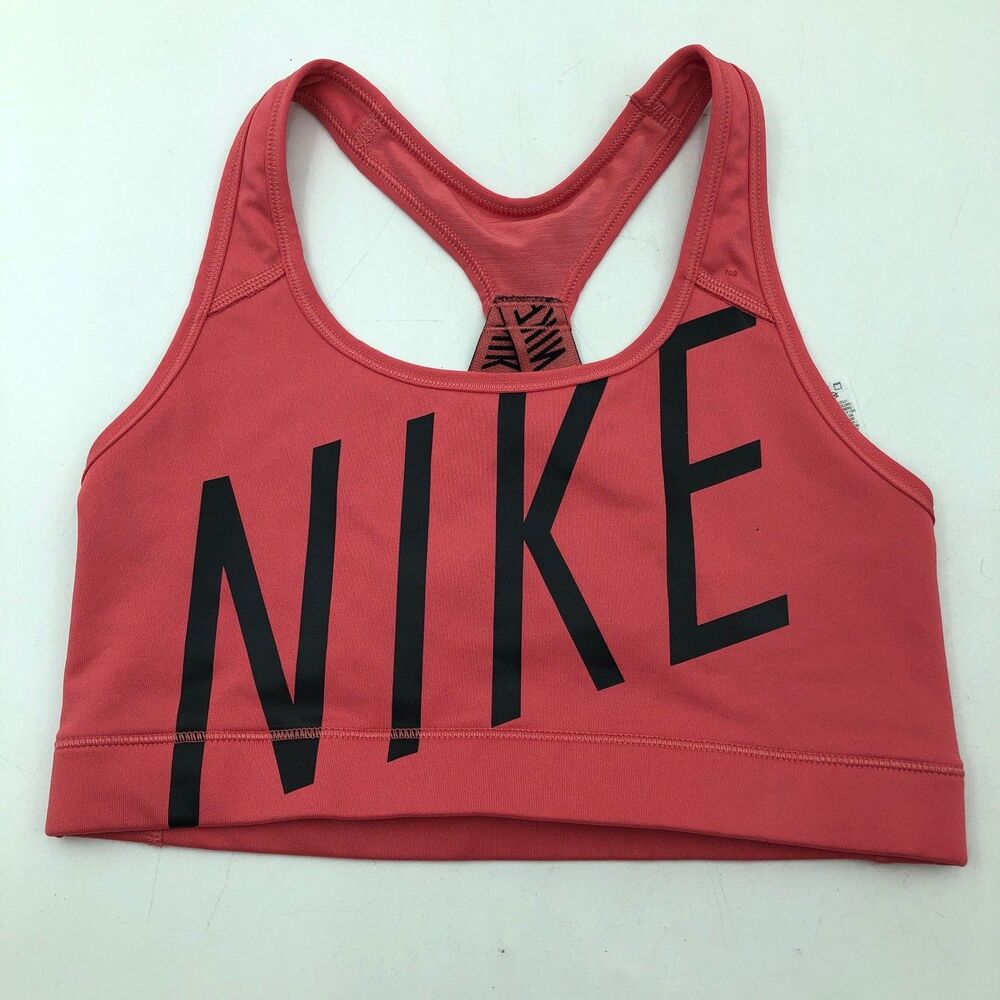 Nike Women’s Sports Bra Size M Pink UNPADDED Sporty Gym Yoga Workout Preppy